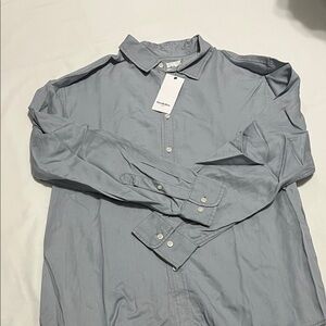 Goodfellow & Co Light Gray Casual Button Down Shirt